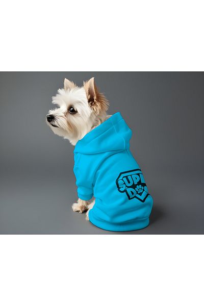 MPZ Pets Blue Hoodie Super Dog - Cat and Dog Clothing & Dress