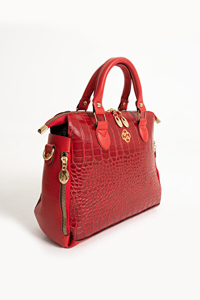 NBİBAGS Leather Patterned Women's Shoulder and Hand Bag - Zippered