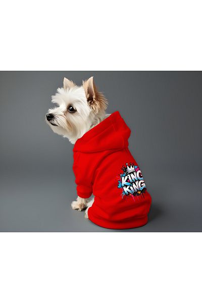 MPZ Pets Cat and Dog Sashes & Dress, Red Hoodie King