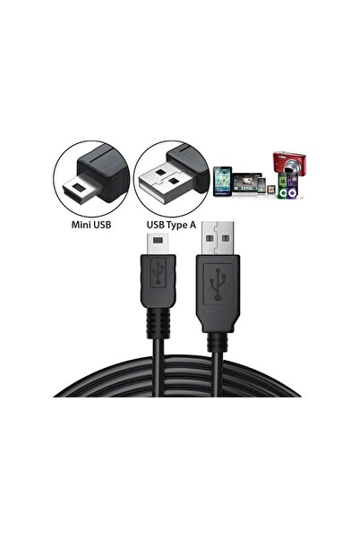Koodmax 5 pin Mini Usb Kablo - Dualshock 3 Kol Şarj Kablosu Sixaxis Kablo - 1...