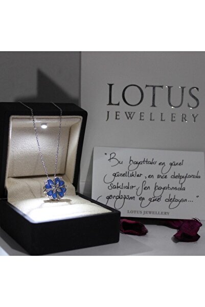 LOTUS JW Işıklı Kolye Kutulu Gümüş Aşk Kolyesi | 925 Ayar Gümüş Kolye