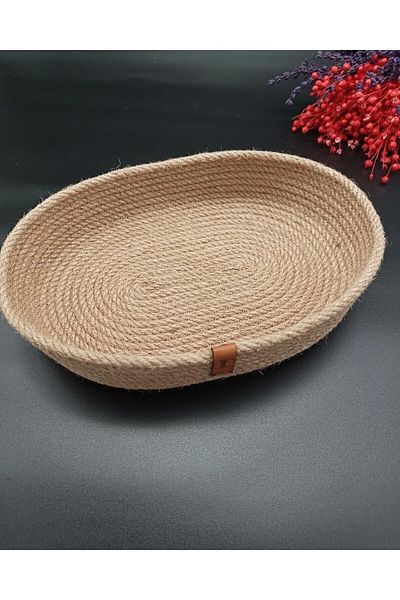 jade home Jute Wicker Bread Basket
