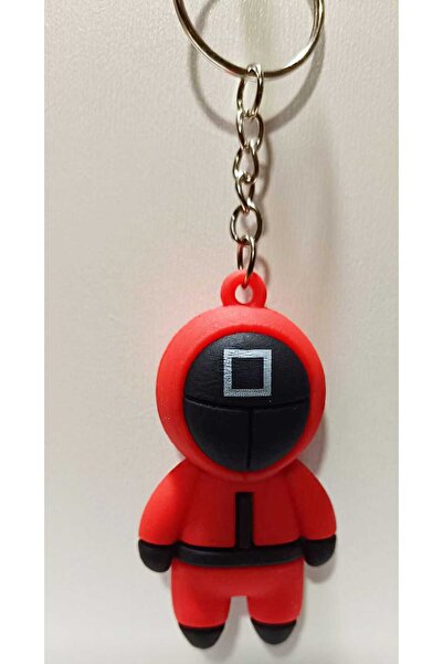 Mugs and love Squid game kare  silikon lüks anahtarlık çanta aksesuar