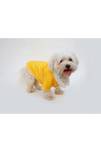 MPZ Pets Cat and Dog Outfit & Dress & Jacket & Vest - Yellow Fur Jacket