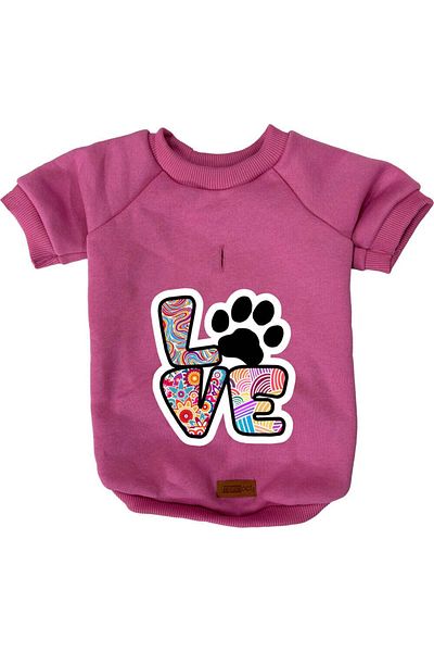 MPZ Pets Pink Color Love Cat and Dog Outfit & Dress