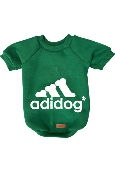 MPZ Pets Cat and Dog Outfit & Dress - Green Sweatshirt Adidog