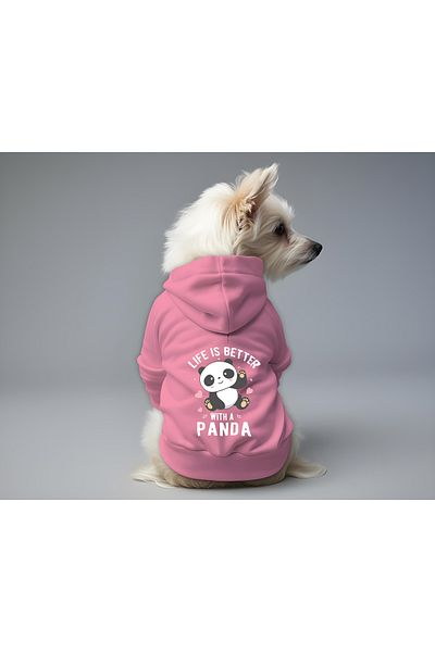 MPZ Pets Cat and Dog Outfit & Dress - Pink Hoodie Panda