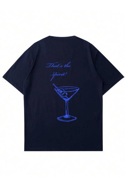 Mad&Calf Women's the Spirit Printed Crew Neck Oversize Tshirt