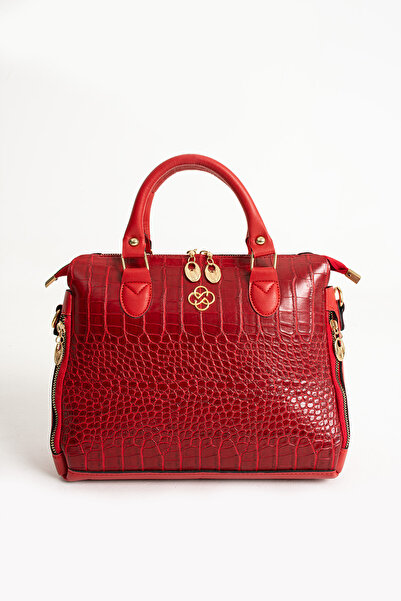 NBİBAGS Leather Patterned Women's Shoulder and Hand Bag - Zippered