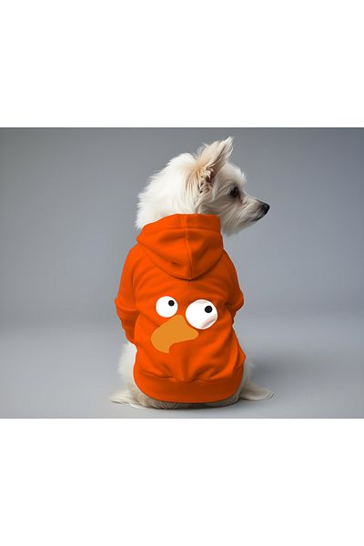 MPZ Pets Orange Hoodie Bird - Cat and Dog Outfit & Dress