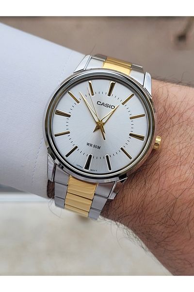 Casio Gold Silver Color Men's Wristwatch