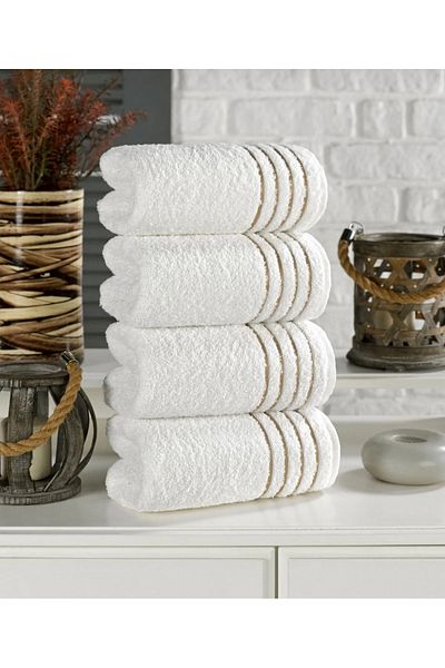 ÇIQRIK HOME 4 Τεμάχια 50 Χ 90 Πετσέτες Προσώπου