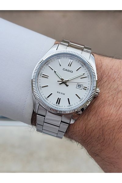 Casio Silver White Color Men's Wrist Watch