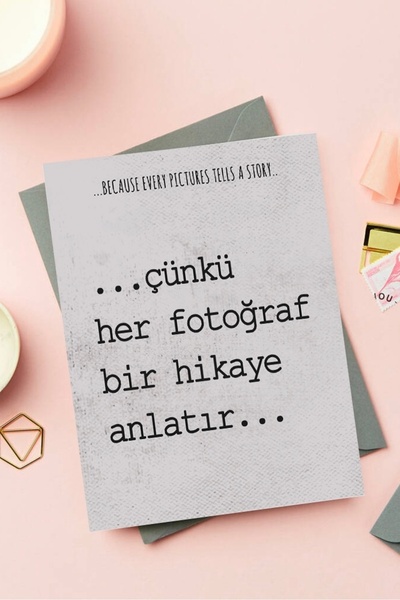Mandalin Store Her Fotoğraf Bir Hikaye Anlatır Motto Kartı