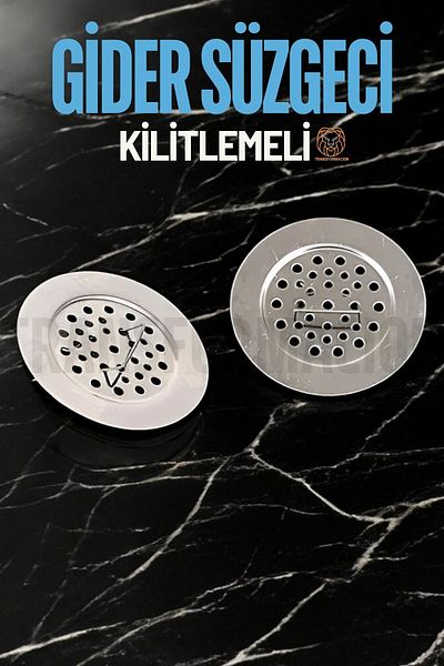 Transformacion 2 Pcs Lockable Metal Sink Sink Strainer - 721234