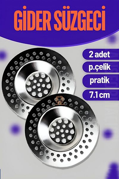 Transformacion 2Pcs 721232   Model Steel Sink Strainer