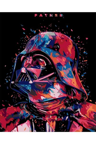 wombhobby Starwars Darth Vader Sayılarla Boyama Seti 40x50 Cm Çerçeveli (Kasn...