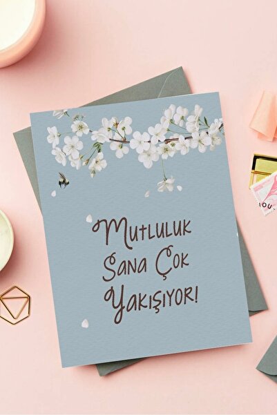 Mandalin Store Mutluluk Sana Çok Yakışıyor Motto Kartı
