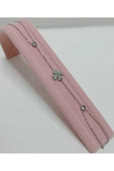 staınless steel GÜMÜŞ RENK YONCA/ZİRKON TAŞLI ŞAHMERAN