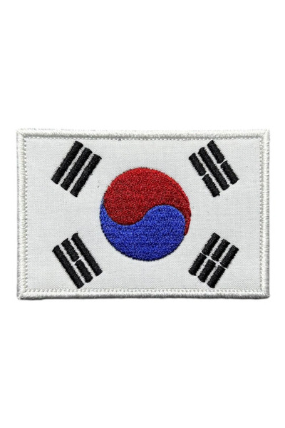 Ex Patch Güney Kore Bayrağı Nakış Patch 8 X 5 Cm