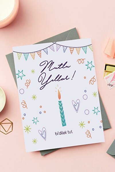 Mandalin Art Studio Doğum Günü Motto Kartı - Tebrik Kartı