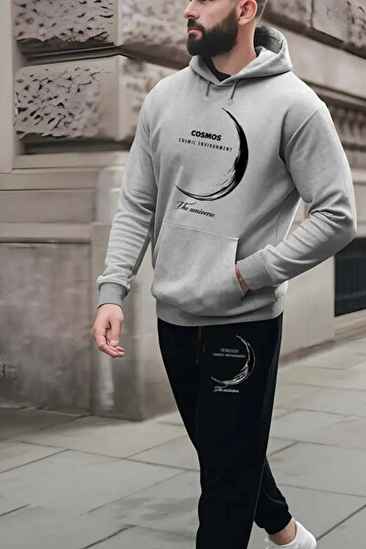 Wish BF Ανδρικό φούτερ με τύπωμα με κουκούλα και Παντελόνι jogger σετ