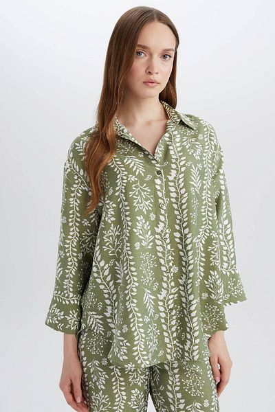 DeFacto Langarmshirt mit normaler Passform und Muster C3818ax25sp