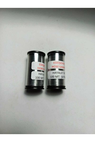 Eskişehir hobi sanat 2 τεμάχια 100 μέτρα Ghost κορδόνι 0,10 mm διαφανές νήμα (ΣΥΝΟΛΟ 200 ΜΕΤΡΑ)