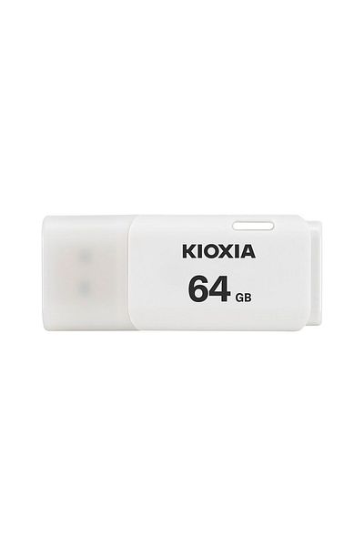 Kioxia ذاكرة نقل USB سعة 64 جيجابايت U202 USB 2.0 باللون الأبيض Lu202w064gg4