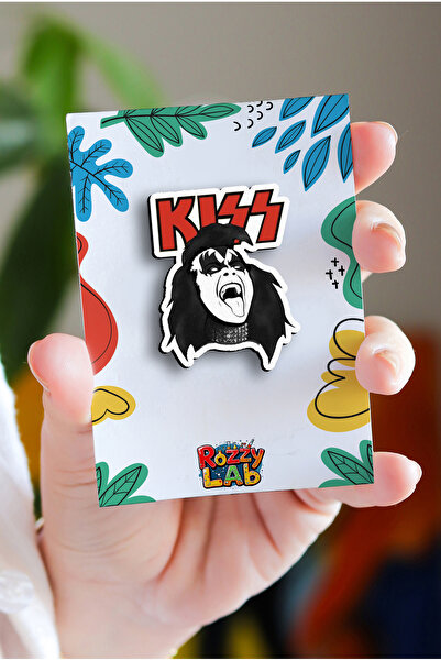 Rozzy Lab Kiss No1 - Rock Music - Müzik - Pin - Rozet - Broş - Yaka Çanta Aks...