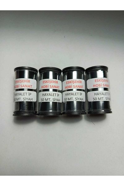 Eskişehir hobi sanat 4 τεμάχια 50 μέτρα Ghost κορδόνι 0,10 mm Καλάμι Μαύρο (ΣΥΝΟΛΟ 200 ΜΕΤΡΑ)