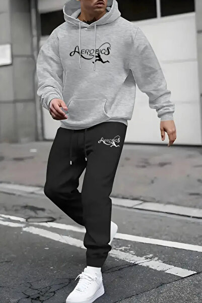 Wish BF Ανδρική φόρμα με τύπωμα με σιλουέτα που παίζει τένις