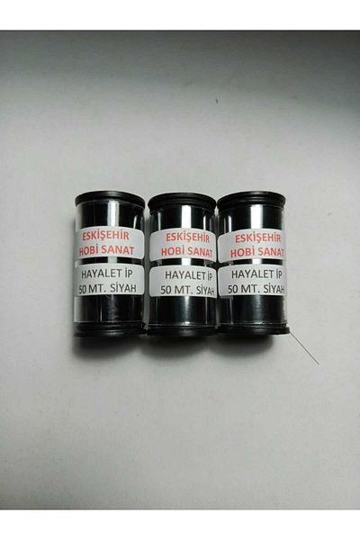 Eskişehir hobi sanat 3 τεμάχια 50 μέτρα Ghost κορδόνι 0,10 mm Καλάμι Μαύρο (ΣΥΝΟΛΟ 150 ΜΕΤΡΑ)