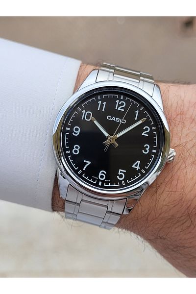 Casio Silver Black Color Men's Wrist Watch