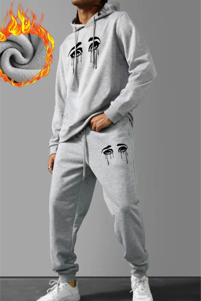 Wish BF Βαμβάκι τεμάχια _Χειμερινό GUILLERMO με τύπωμα Λεπτομερές με κουκούλα...