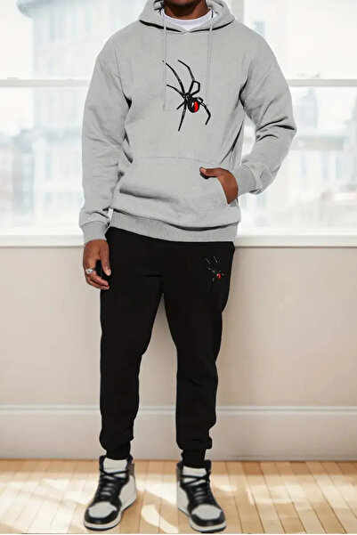 Wish BF Σετ φόρμας Βαμβάκι τεμαχίων Spider με τύπωμα Ανδρικό με κουκούλα