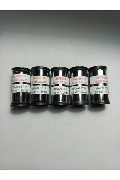 Eskişehir hobi sanat 5 τεμάχια 50 μέτρα Σχοινί Ghost 0,10 mm Σχοινί Μαύρο (ΣΥΝΟΛΟ 250 ΜΕΤΡΑ)