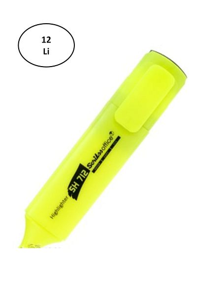 Scrikss Set of 12 Pastel Yellow Highlighter Pens - SCR.T0SBH4SH71209A Scrikss