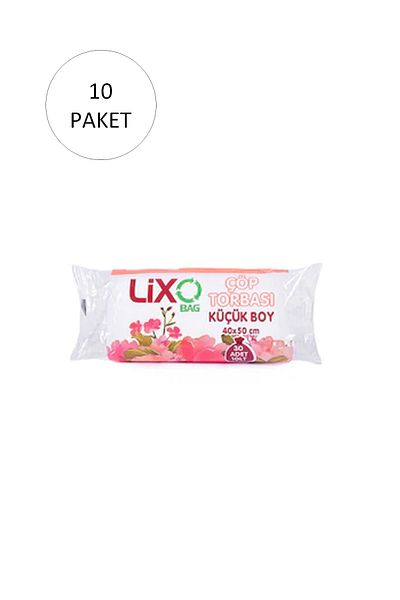 onixe Small Size Garbage Bag 40 x 50 cm 30 Pieces Roll x 10 Pack = 300 Pieces (Transparent)