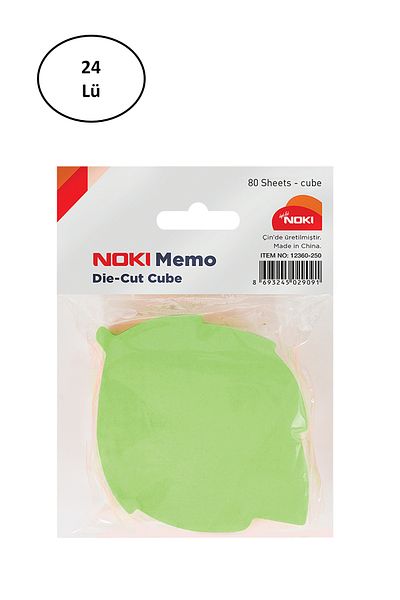 Noki Memo Leaf Shaped 5 Colors 80 Sheets Note Paper