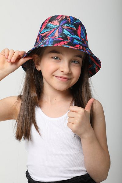 FELLMENS Multicolored Tropical Pattern Bucket Kids Hat