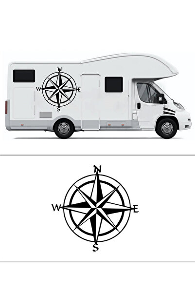 Melek Pazarı 30 X 30 cm Auto Compass Off Road, Travel Car Sticker