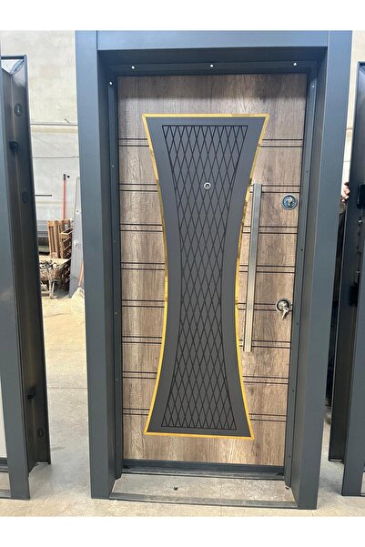 atk ticaret Krom Detaylı Çelik Kapı Sol