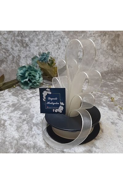 GÜLSEMALİ Κορδέλα Κρέμα Σιφόν 2,5 cm 20 m. Κορδέλα τροχού