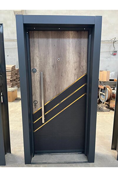 atk ticaret Krom Detaylı Çelik Kapı Sağ