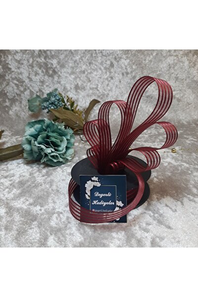 GÜLSEMALİ 20 MT Bordo Sifon Kurdale - Panglică 2,5 CM