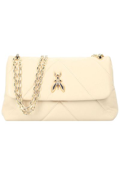 Patrizia Pepe Fly Padded Umhängetasche Leder 25 cm