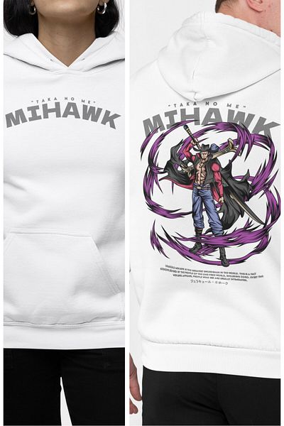 Fuddy Moda Φούτερ με κουκούλα Unisex One Piece με θέμα Mihawk