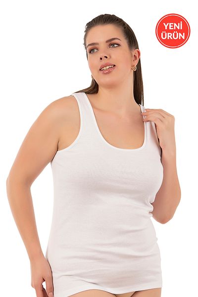 ÖZKAN underwear Tricou pentru femei Özkan 0111-bb - 100% bumbac, flexibil și confortabil, bretele groase, mărime mare