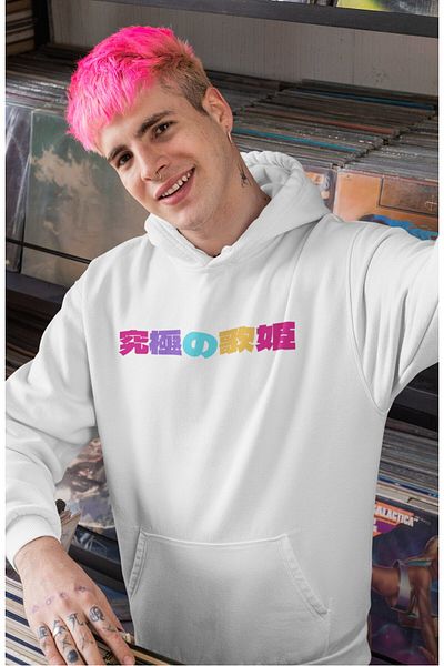 Fuddy Moda Uta Back Printed Oversize Hooded Sweatshirt - Unisex Anime Hoodie